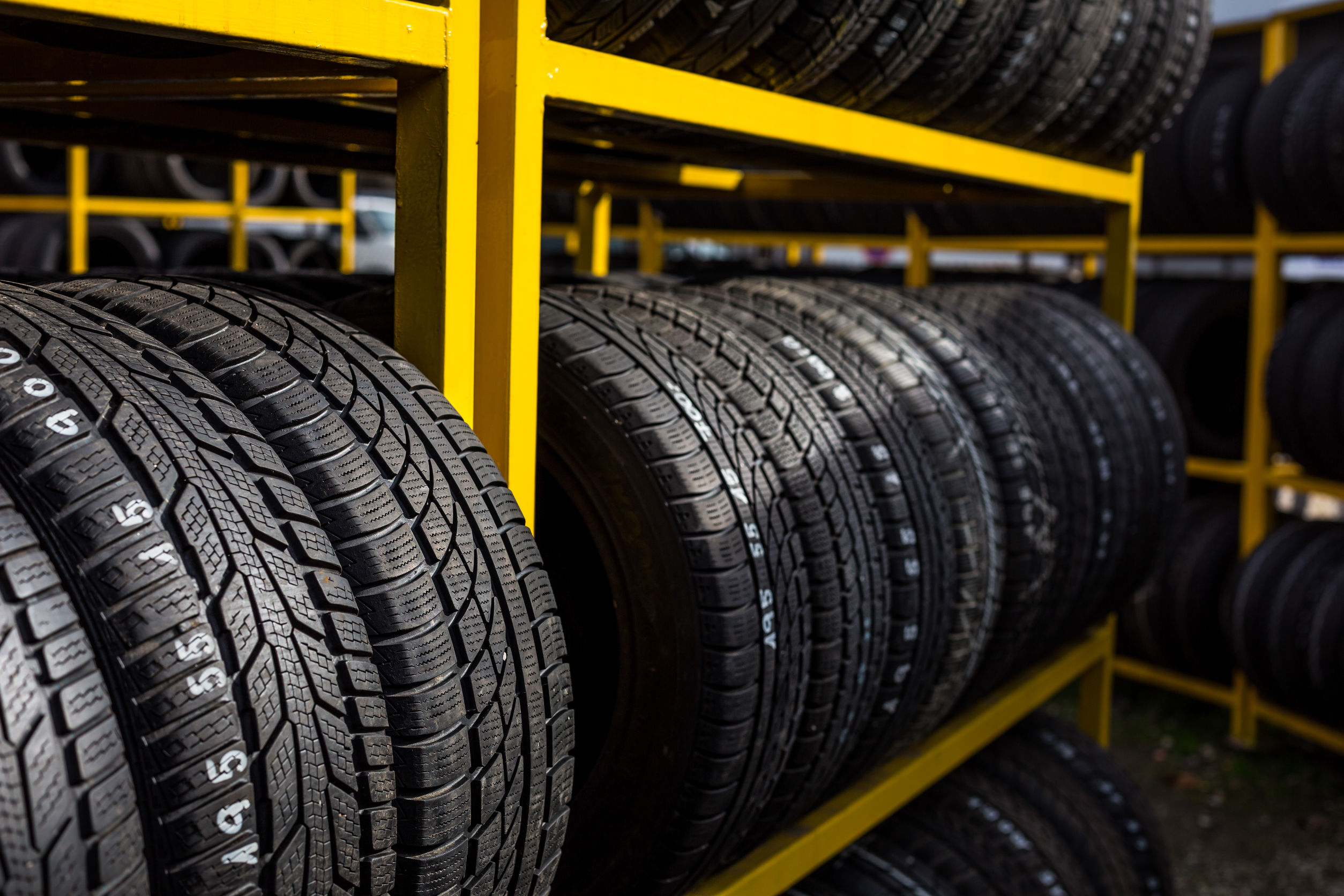 45397355 - tires for sale at a tire store
